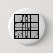 Sudoku - Brainteaser Ronde Button 5,7 Cm (Voorkant)