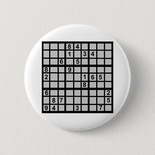 Sudoku - Brainteaser Ronde Button 5,7 Cm (Voorkant)