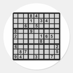 Sudoku - Brainteaser Ronde Sticker