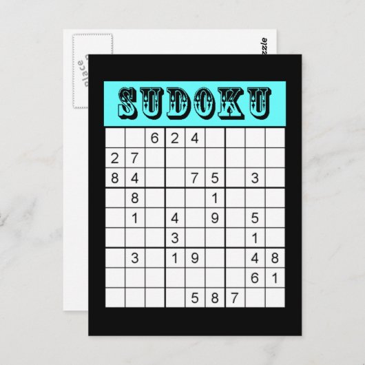 Sudoku Briefkaart (Voorkant / Achterkant)