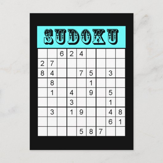 Sudoku Briefkaart (Voorkant)