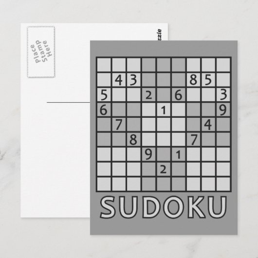 SUDOKU briefkaart (Voorkant / Achterkant)