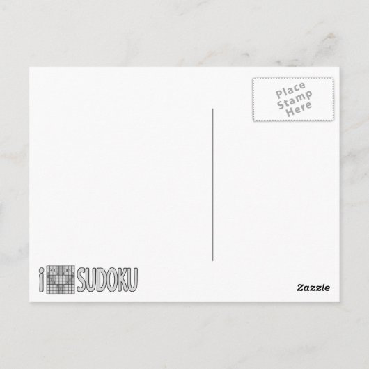 SUDOKU briefkaart (Achterkant)