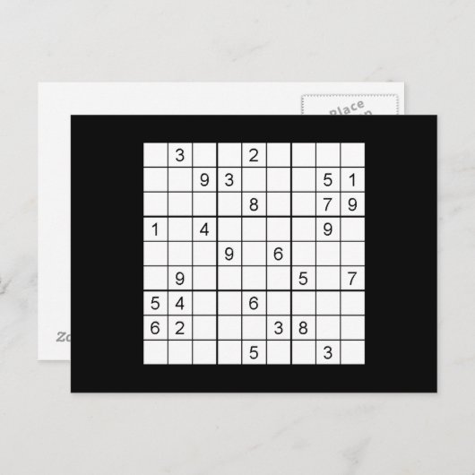 SuDoku Briefkaart (Voorkant / Achterkant)