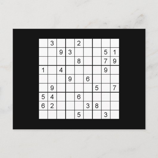 SuDoku Briefkaart (Voorkant)