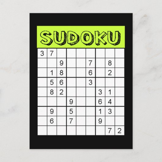 Sudoku Card Briefkaart (Voorkant)