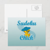 Sudoku Chick #3 Briefkaart (Voorkant / Achterkant)