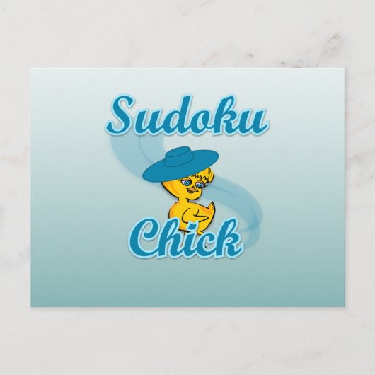 Sudoku Chick #3 Briefkaart (Voorkant)