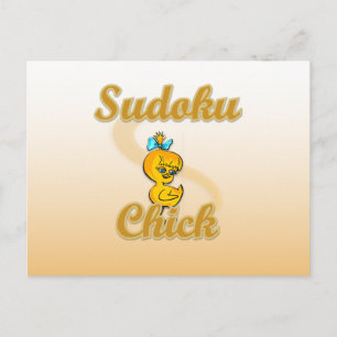 Sudoku Chick Briefkaart
