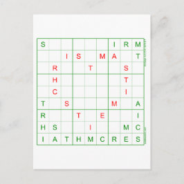 Sudoku Christmas Kaart - Hart