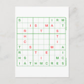 Sudoku Christmas Kaart - Hart (Voorkant)