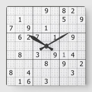 Sudoku Clock Vierkante Klok