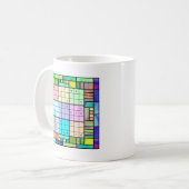 Sudoku Glas in lood Design Koffiemok (Voorkant links)