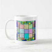 Sudoku Glas in lood Design Koffiemok (Links)