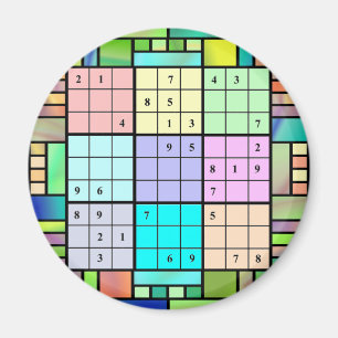 Sudoku Glas in lood Design Magneet