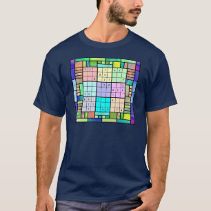 Sudoku Glas in lood Design T-shirt
