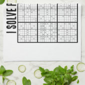 SUDOKU I lost problemen op Monogram Theedoek (Gevouwen)