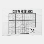SUDOKU I lost problemen op Monogram Theedoek (Horizontaal)