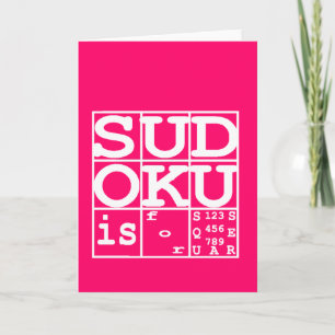 Sudoku is voor vierkanten kaart
