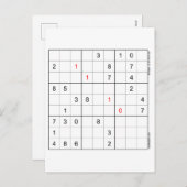 Sudoku Kaart 11-10 (Voorkant / Achterkant)