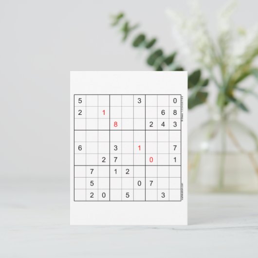 Sudoku Kaart 18-10 (Staand voorkant)