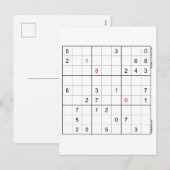Sudoku Kaart 18-10 (Voorkant / Achterkant)