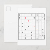 Sudoku Kaart 25-11 (Voorkant / Achterkant)