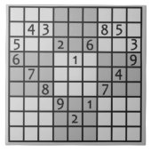 SUDOKU keramische tegels Tegeltje (Voorkant)