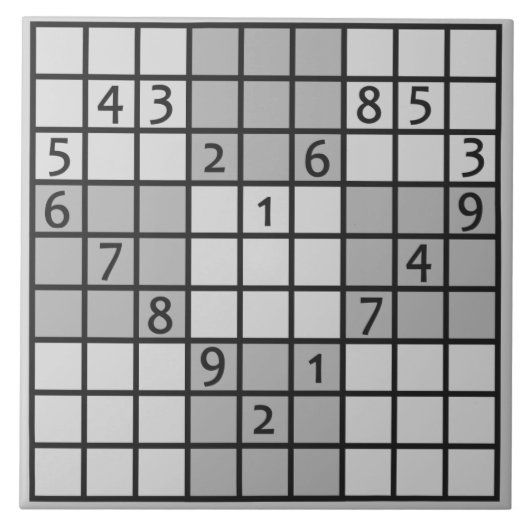 SUDOKU keramische tegels Tegeltje (Voorkant)