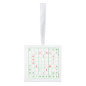 Sudoku kerstboomversier decoratie (Rechts)
