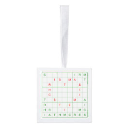 Sudoku kerstboomversier decoratie