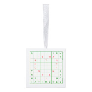 Sudoku kerstboomversier decoratie