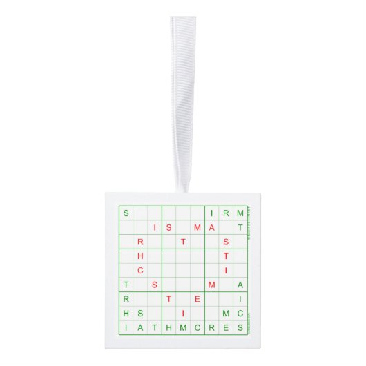 Sudoku kerstboomversier decoratie (Rechts)