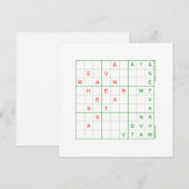 Sudoku Kerstfeestkaart - We hebben een ster gezien Feestdagenkaart (Voorkant / Achterkant)