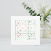 Sudoku Kerstfeestkaart - We hebben een ster gezien Feestdagenkaart (Staand voorkant)