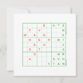 Sudoku Kerstfeestkaart - We hebben een ster gezien Feestdagenkaart (Voorkant)