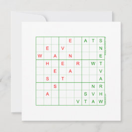 Sudoku Kerstfeestkaart - We hebben een ster gezien Feestdagenkaart