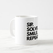 Sudoku Lovers Cup of Choice: Sip Solve Smile Repea Koffiemok (Voorkant links)