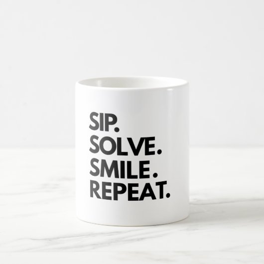 Sudoku Lovers Cup of Choice: Sip Solve Smile Repea Koffiemok (Center)