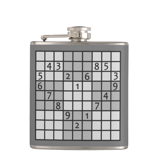 SUDOKU-maatkolf Heupfles (Voorkant)