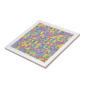 Sudoku met één hand geschilderd modern Bauhaus geo Tegeltje (Zijkant)