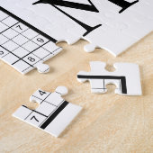 Sudoku Monogram Jigzaag Puzzle Legpuzzel (Zijkant)