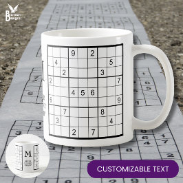 Sudoku monogram naam koffiemok