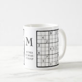 Sudoku monogram naam koffiemok (Voorkant rechts)