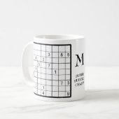 Sudoku monogram naam koffiemok (Voorkant links)