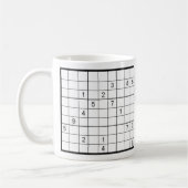 Sudoku monogram naam koffiemok (Links)