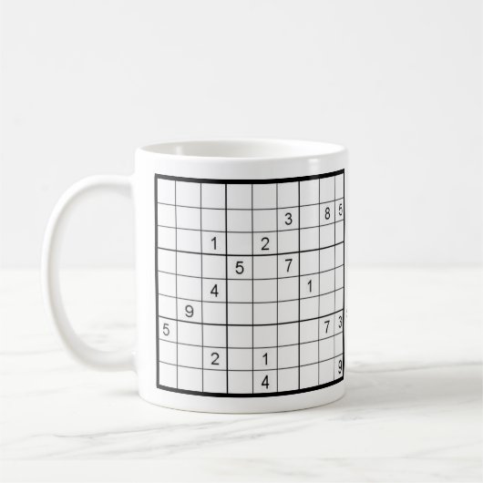Sudoku monogram naam koffiemok (Links)