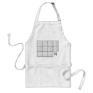 Sudoku Monogram Standaard Schort