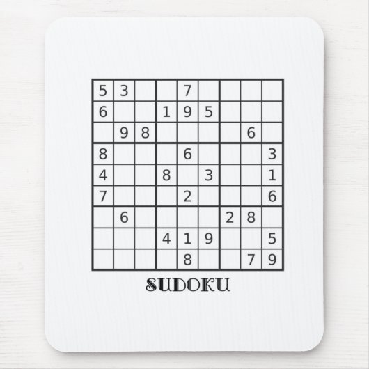 SUDOKU MOUSE MAT MUISMAT (Voorkant)