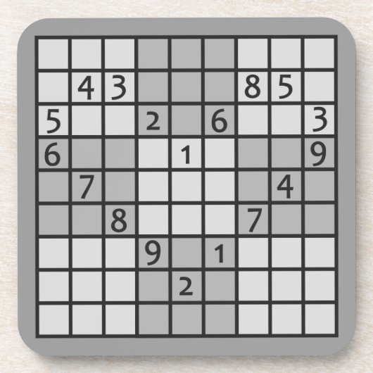 SUDOKU-onderzetters Drankjes Onderzetter (Voorkant)
